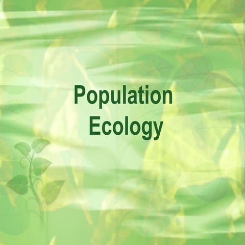 Population ecology