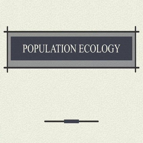 Population ecology 2011