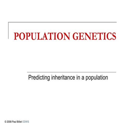 Populationgenetics