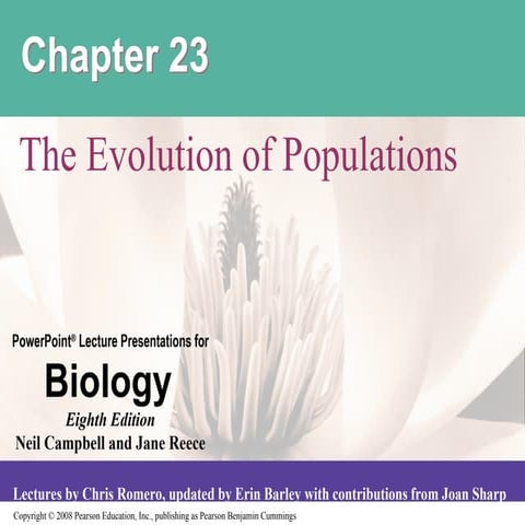 Campbell population genetics and evolution.ppt