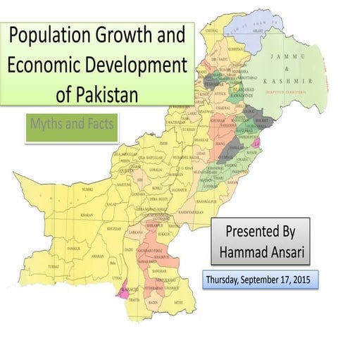 Population growth and economic development of pakistan