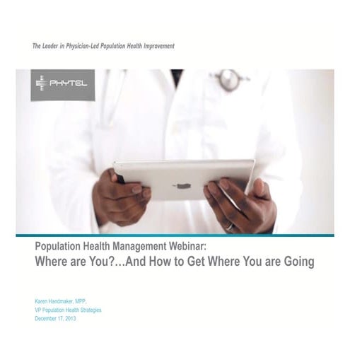 Population Health Management: Where are YOU?