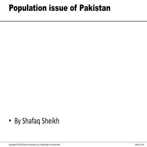 Population issue of pakistan