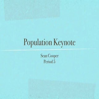 Population keynote