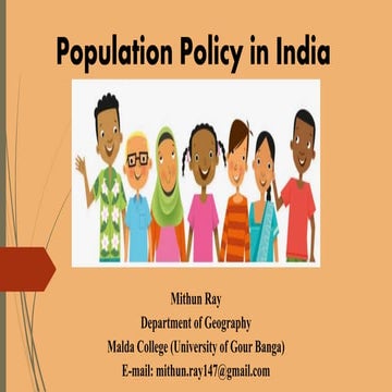 Population Policy in India