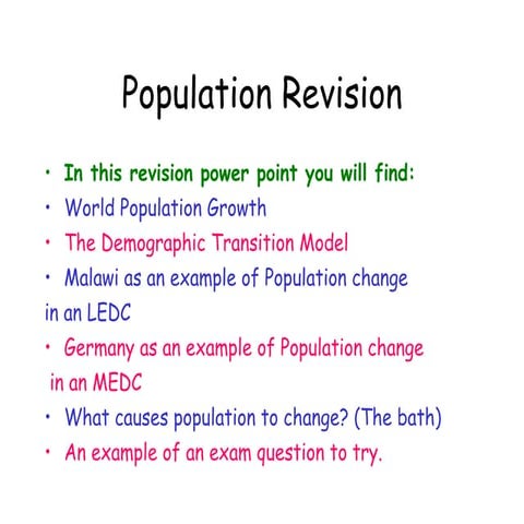 Population Revision