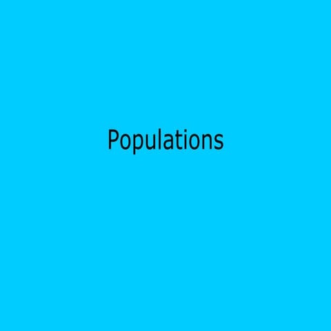 Populations