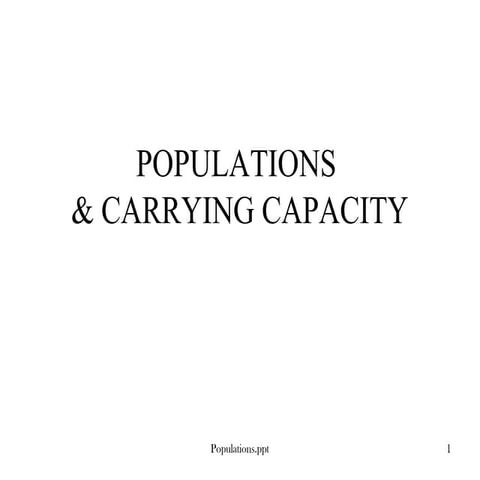 Populations