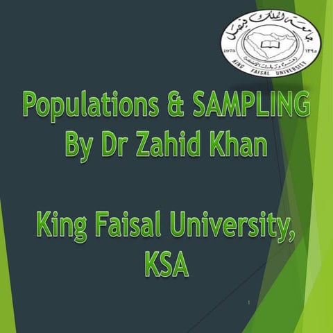 Population & sample lecture