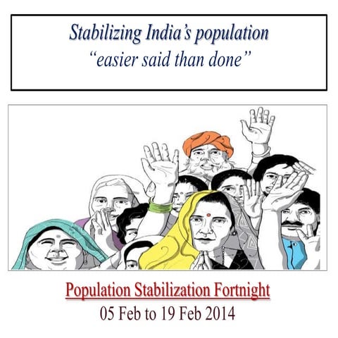 Population stabilization in india 13.02.2014