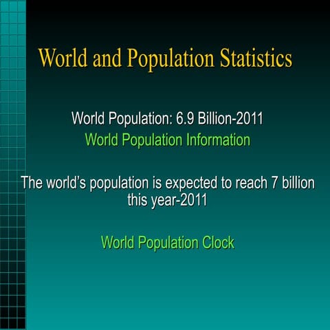 Population statistics