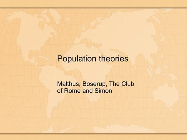 Malthus Theory Of Population Growth Malthus Theory Of Population Growth