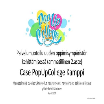 PopUpCollege palvelupolku