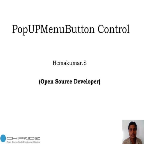 Pop up menubutton control