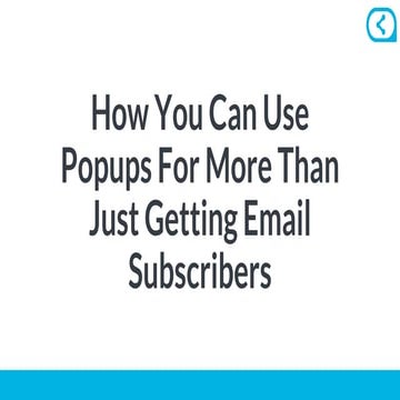 How to use pop-ups