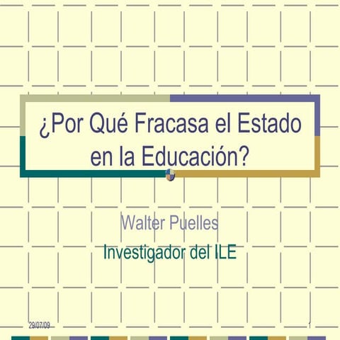 Por Qué Fracasa el Estado en la Educación