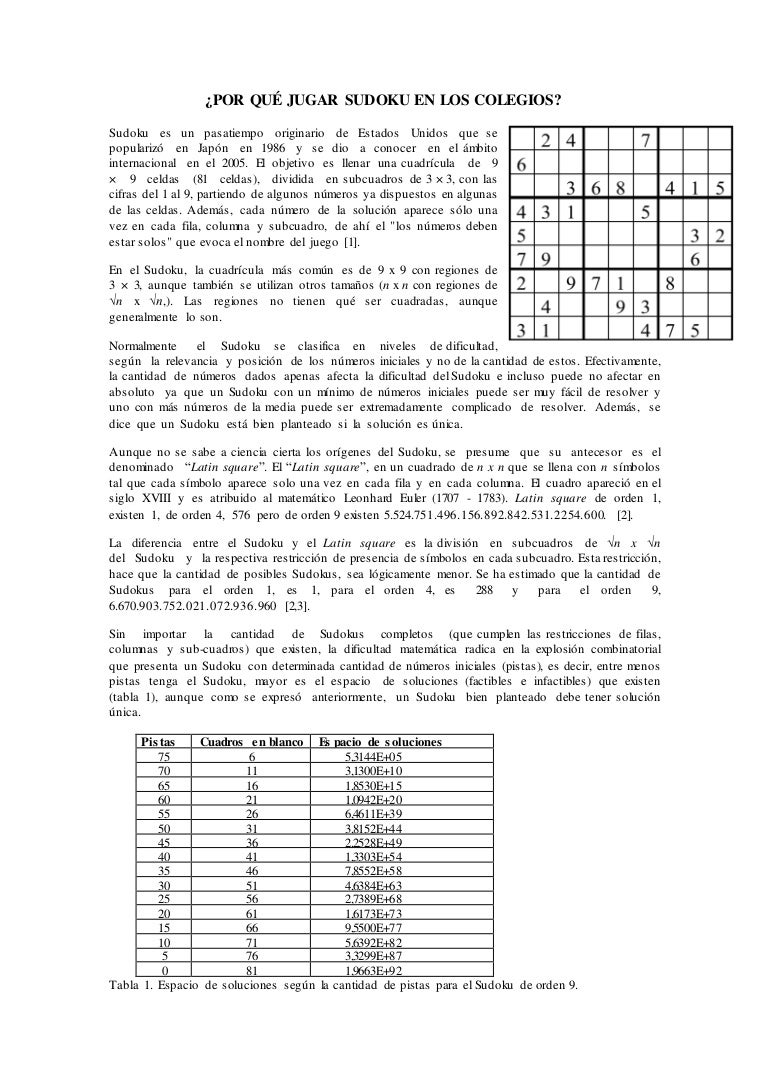 Por Qu jugar sudoku en los colegios1