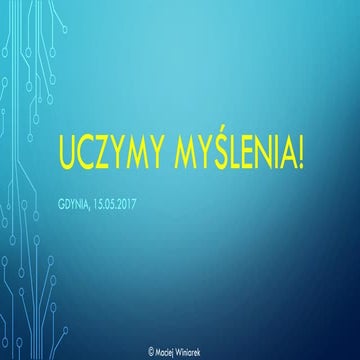 Prezentacja TOC podczas Konferencji "Chodźmy na plac" - gdyński dzień animacji środowiskowej