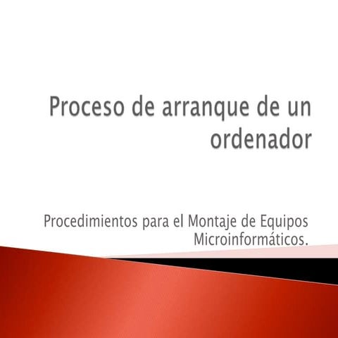 Proceso de arranque de un ordenador