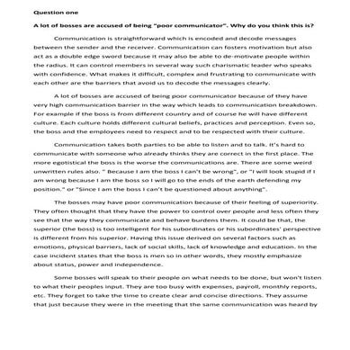 Po report 6 - A lot of bosses are accused of being poor communicator. what do you think so?
