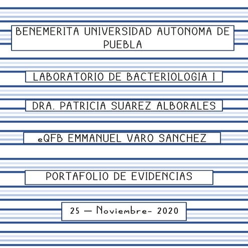 Porfafolio de evidencias Laboratorio de Bacteriologia