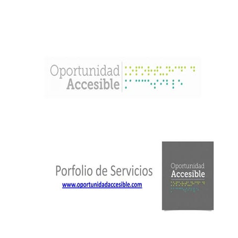 Oportunidad accesible, porfolio de servicios