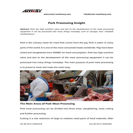 Pork processing insight