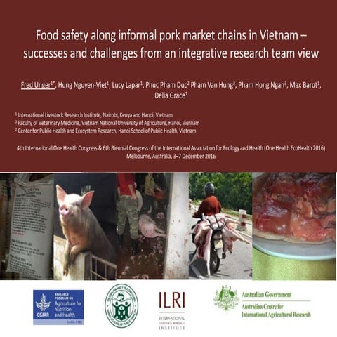 Food safety along informal pork value chains in Vietnam: Success and challeng...
