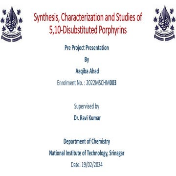 Porphyrins introduction applications  synthesis.pptx