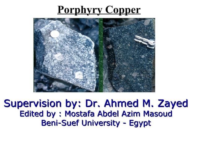 Porphyry copper deposits