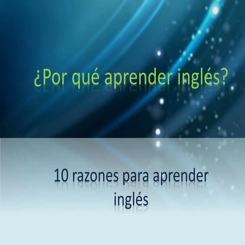 Por qué aprender inglés