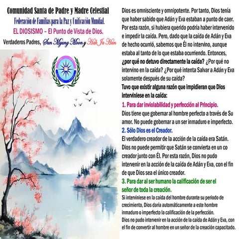 POR QUÉ DIOS NO INTERVINO EN LA CAÍDA - TRES RAZONES..ppt