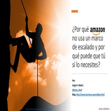 ¿Por qué amazon no usa un marco de escalado  y por qué puede que tú sí lo necesites?