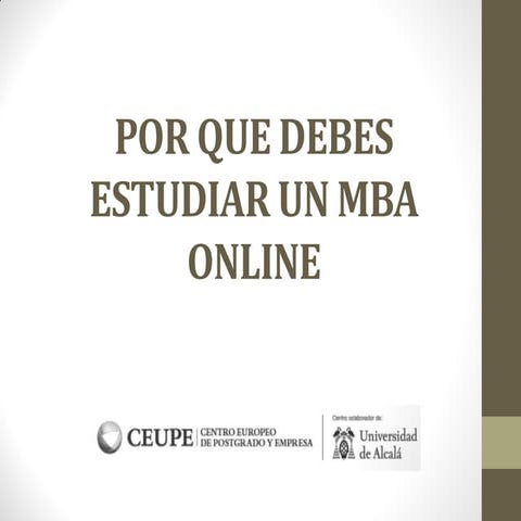 Por que debes estudiar un mba online