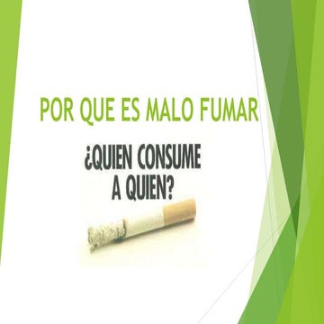 Por que es malo fumar
