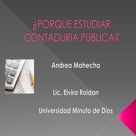 Porque estudiar contaduria publica