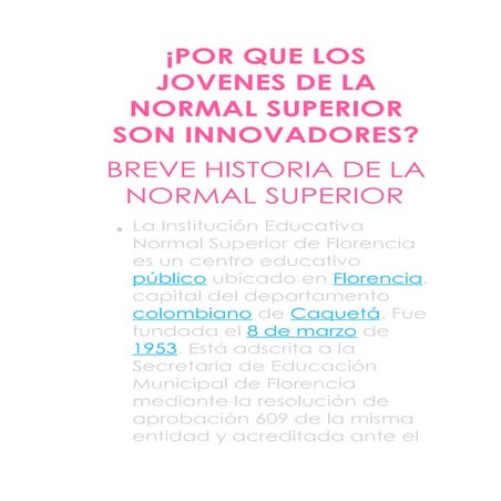 Historia de la normal superior | PPTX
