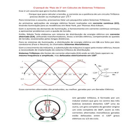 Porque raiz 3 nos circuitos trifasicos