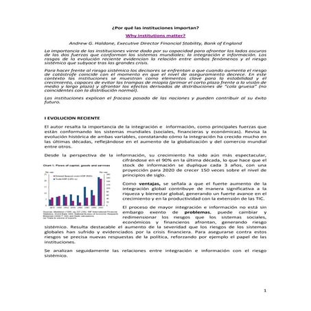 Por qué las instituciones importan