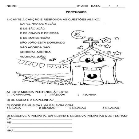 Avaliação de Port 2º ano_2º Bimestre
