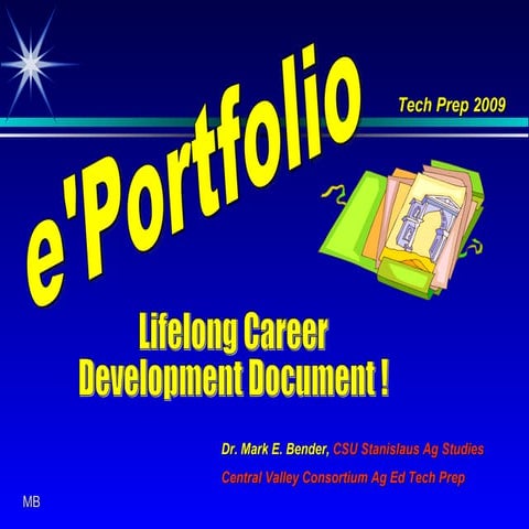 ePortfolio Presentation from Educating for Careers