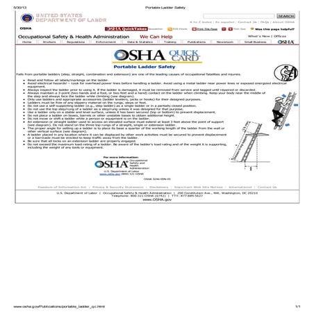 Portable ladder safety