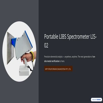 Portable LIBS Spectrometer LIS-02: High-Precision On-Site Metal ...