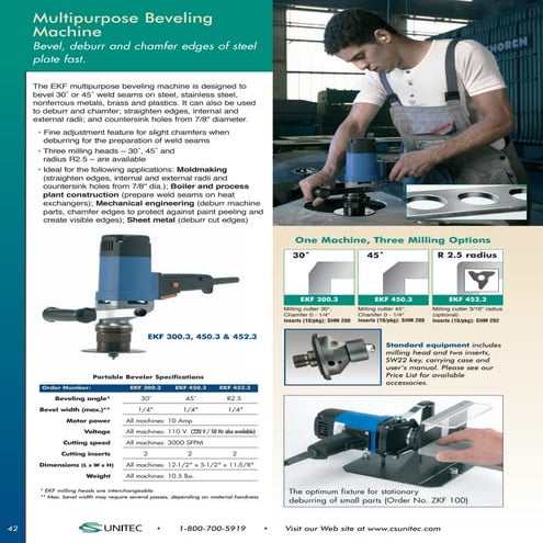 CS Unitec Portable Beveling Machine