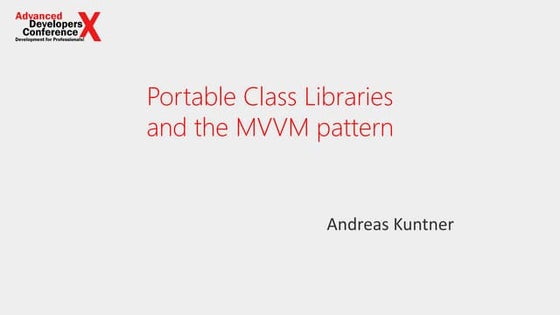Portable Class Libraries and MVVM