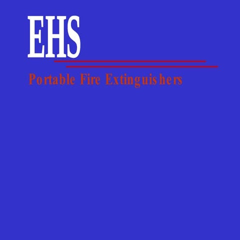 Portable fire extinguishers