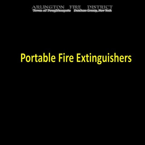 Portable fire extinguishers