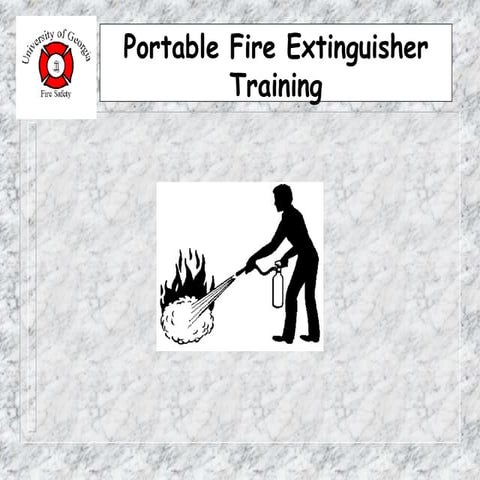 Portable fire extinguisher training