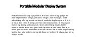 Portable modular display system   v...