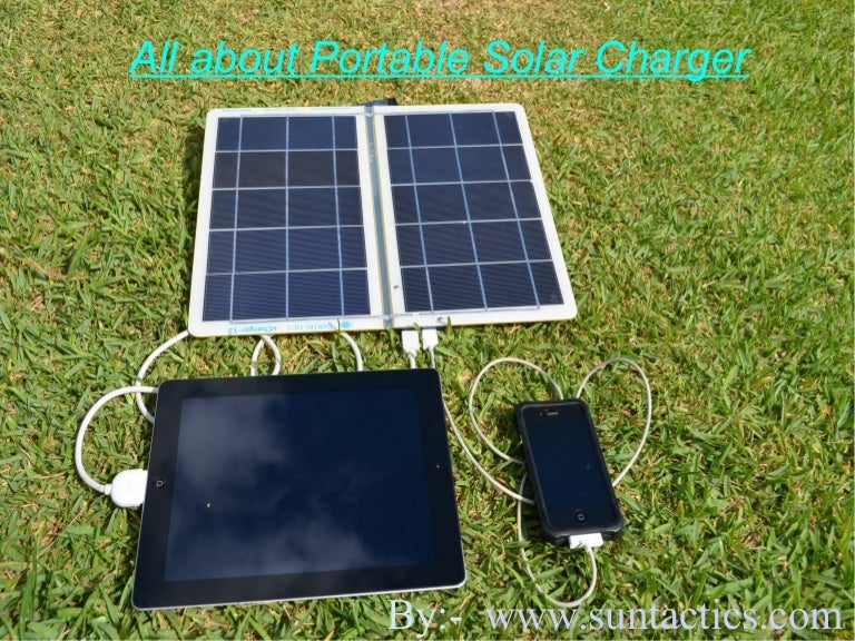 Portable solar charger uses sunlight for charging gadgets